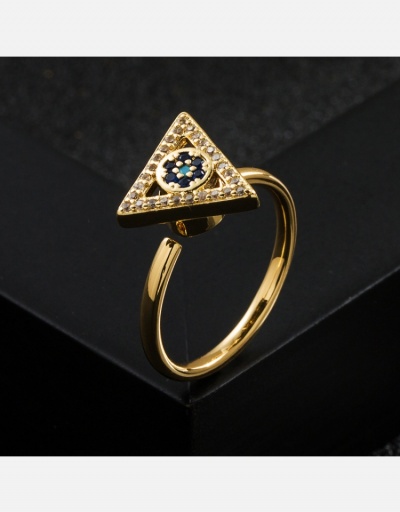 Replica  Metal Deco Geometric Zircon Ring #795699 $9.60 USD for Wholesale