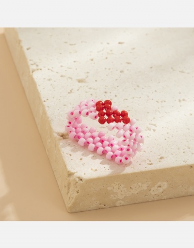 Replica Chic Casual Beading  Heart Contrast Color Rings #795706 $5.54 USD for Wholesale