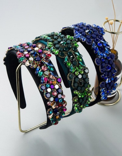 Replica Vintage Colorful Rhinestone Women Stylish Headbands #795712 $21.70 USD for Wholesale