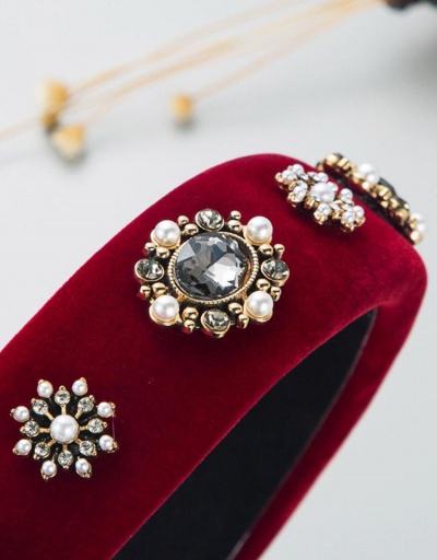 Replica Vintage Faux Pearl Decor Women Fashion Headbands #795714 $12.84 USD for Wholesale