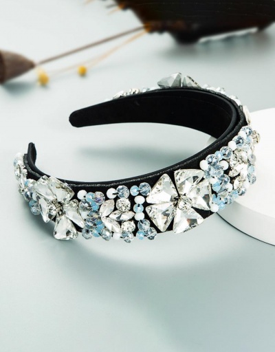 Replica Vintage Baroque Style Flower Rhinestone Cute Headbands #795717 $20.23 USD for Wholesale