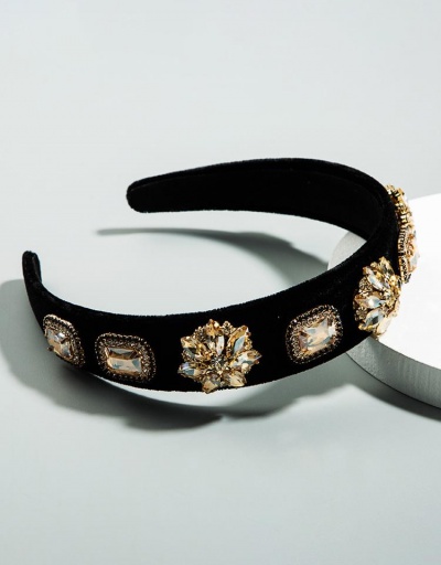 Replica Baroque Rhinestone Flower Designer Headbands #795718 $16.02 USD for Wholesale