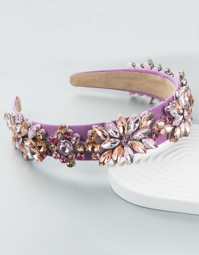 Replica Vintage Style Colorful Rhinestone Hair Hoop #795720 $15.80 USD for Wholesale