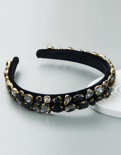 Replica Trendy Rhinestone Geometry Easy Match Hair Hoop #795735 $19.25 USD for Wholesale