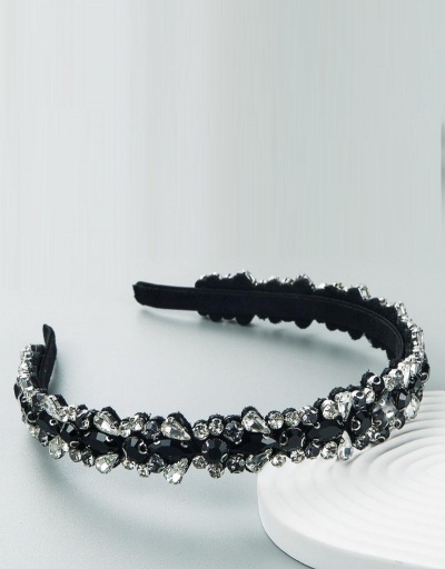 Replica Elegant Colored Rhinestone Thin Edge Hair Hoop #795740 $15.79 USD for Wholesale