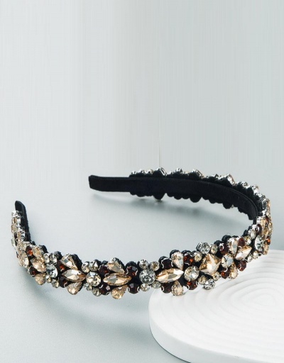 Replica Elegant Colored Rhinestone Thin Edge Hair Hoop #795740 $15.79 USD for Wholesale