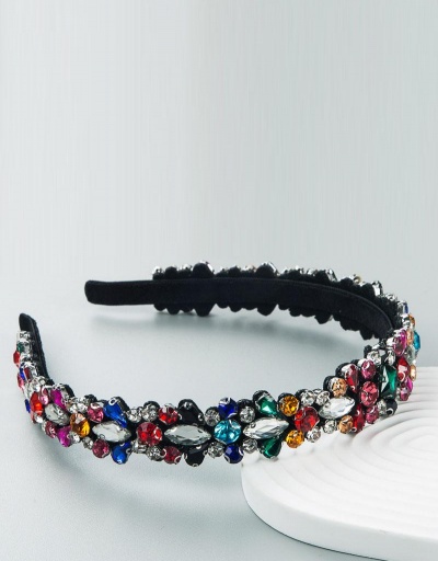 Replica Elegant Colored Rhinestone Thin Edge Hair Hoop #795740 $15.79 USD for Wholesale