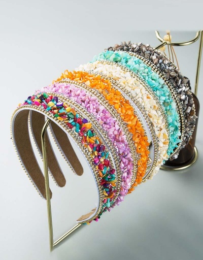 Characteristic Colorful Stone Decoration Hair Hoop #795742 $9.13 USD, Wholesale Fashion Hair Accessories