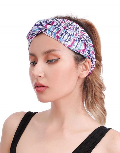 Replica Simple Tie Dye Tie Sports Wash Headband #795748 $8.78 USD for Wholesale