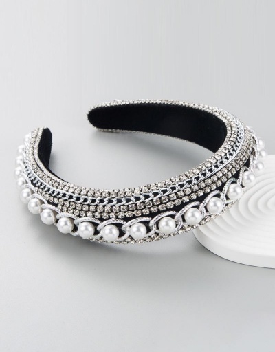 Replica New Rhinestone Faux Pearl Hair Hoop For Women  #795751 $16.20 USD for Wholesale