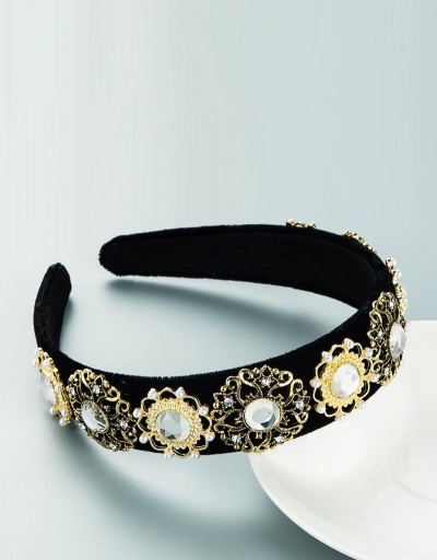 Replica Retro Style Faux-Pearl Flower Hair Hoop #795756 $15.50 USD for Wholesale