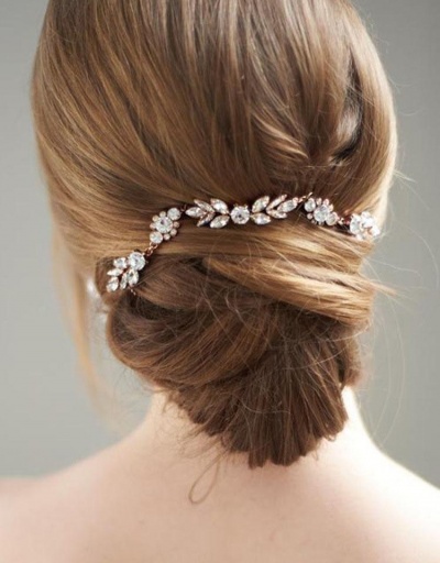 Gorgeous Leaf Zircon Shinny Bridal Hair Accessories #795760 $17.55 USD, Wholesale Fashion Hair Accessories