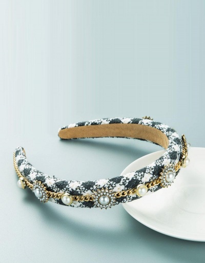 Replica Modern Faux-Pearl Geometry Simple Hair Hoop #795763 $11.88 USD for Wholesale