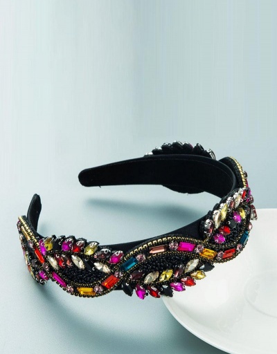 Replica Street Colorful Rhinestone Twist Hair Hoop #795766 $16.53 USD for Wholesale