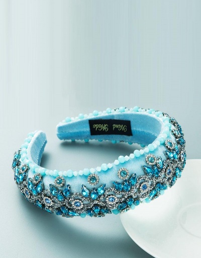 Replica Eye-Catching Rhinestone Sponge Hair Hoop #795767 $29.12 USD for Wholesale