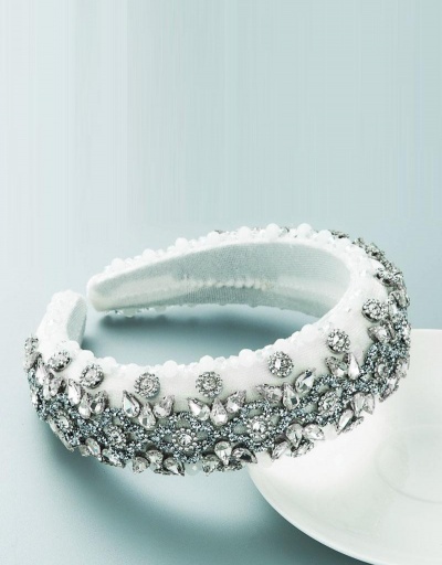 Replica Eye-Catching Rhinestone Sponge Hair Hoop #795767 $29.12 USD for Wholesale