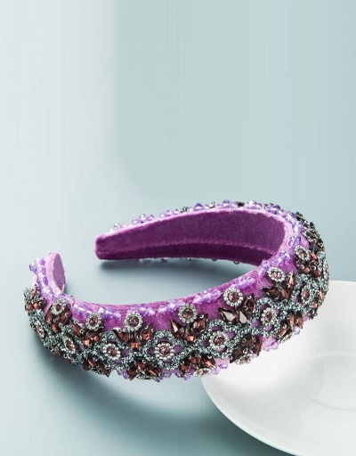 Replica Eye-Catching Rhinestone Sponge Hair Hoop #795767 $29.12 USD for Wholesale