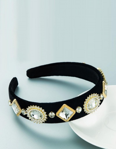 Replica Baroque Style Faux-Pearl Rhinestone Hair Hoop #795770 $13.28 USD for Wholesale