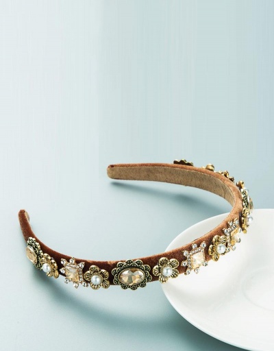 Replica Trendy Faux-Pearl Flower Geometry Hair Hoop #795771 $14.56 USD for Wholesale