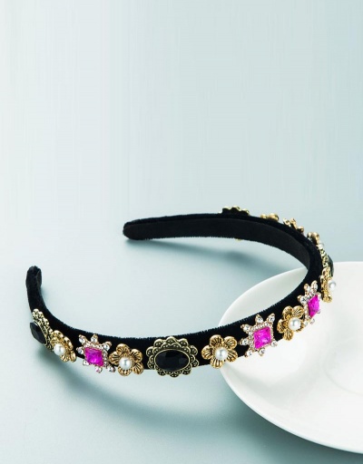 Replica Trendy Faux-Pearl Flower Geometry Hair Hoop #795771 $14.56 USD for Wholesale