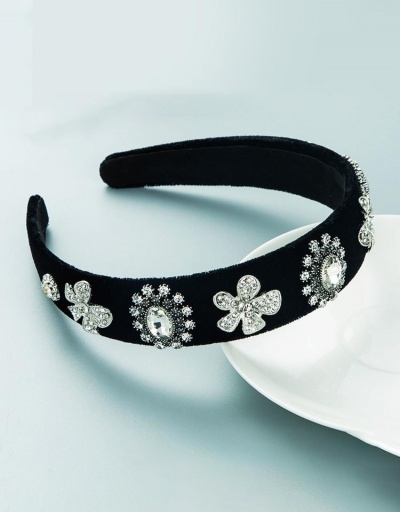 Replica Exquisite Flower Vintage Velvet Hair Hoop #795773 $15.16 USD for Wholesale