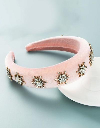 Replica Dressy Flower Faux-Pearl Sponge Hair Hoop #795775 $15.55 USD for Wholesale