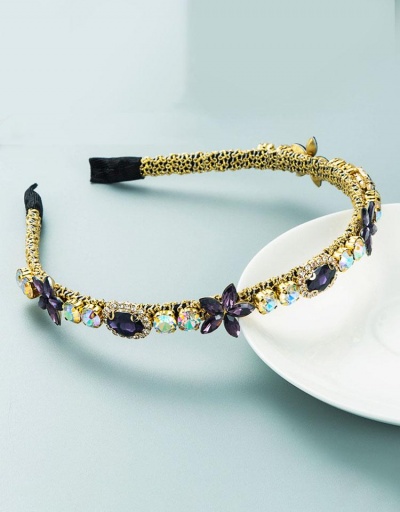 Replica Shinny Flower Geometry Thin Edge Hair Hoop #795777 $12.50 USD for Wholesale