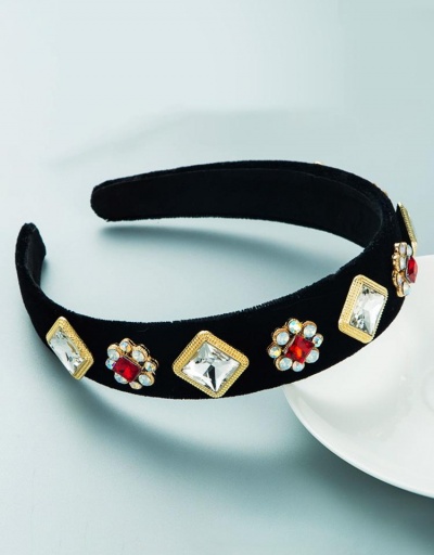 Replica Baroque Style Party Square Flower Hair Hoop #795780 $14.38 USD for Wholesale