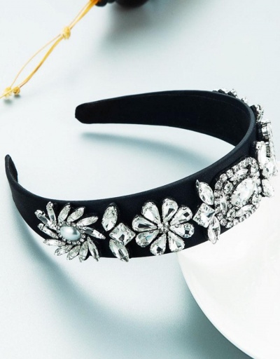 Replica Colored Flower Rhinestone Vintage Women Hair Hoop #795793 $13.81 USD for Wholesale