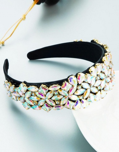 Replica Baroque Style Vintage Colorful Rhinestone Hair Hoop #795798 $19.87 USD for Wholesale