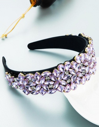 Replica Baroque Style Vintage Colorful Rhinestone Hair Hoop #795798 $19.87 USD for Wholesale