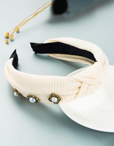 Replica Winter Knitted Faux-Pearl Hair Hoop #795804 $8.78 USD for Wholesale