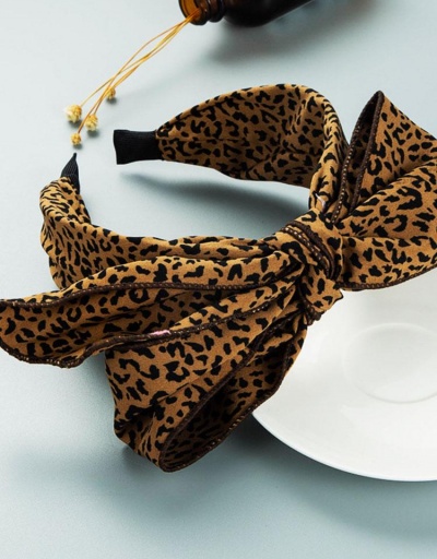 Replica Vintage Leopard Bow Hair Hoop For Ladies #795807 $8.02 USD for Wholesale