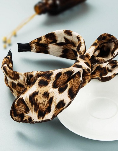 Replica Vintage Leopard Bow Hair Hoop For Ladies #795807 $8.02 USD for Wholesale