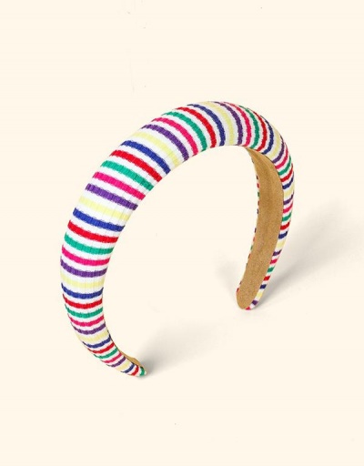 Replica Fashionable Rainbow Sponge Hair Hoop Women #795809 $8.69 USD for Wholesale