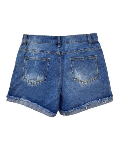 Replica Women Fashion Denim Ripped Short Jeans #795813 $24.18 USD for Wholesale