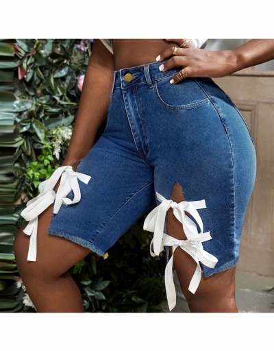 Replica Fashion Easy Mtaching Denim Shorts For Women #795832 $21.65 USD for Wholesale