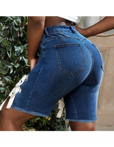 Replica Fashion Easy Mtaching Denim Shorts For Women #795832 $21.65 USD for Wholesale