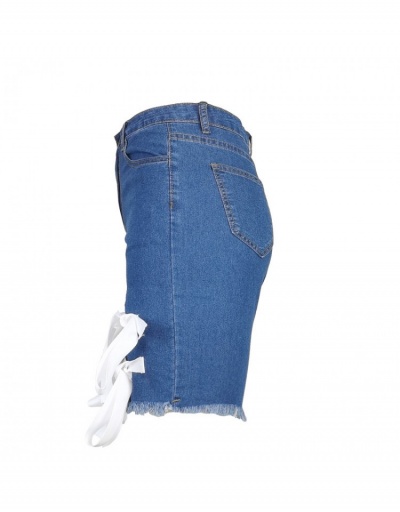 Replica Fashion Easy Mtaching Denim Shorts For Women #795832 $21.65 USD for Wholesale