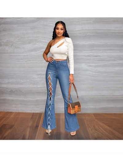 Replica Street Fashion Bootcut Jeans For Women #795833 $27.10 USD for Wholesale