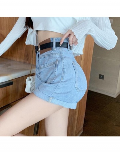 Replica Easy Matching Pockets Blue Denim Shorts For Women  #795840 $25.48 USD for Wholesale