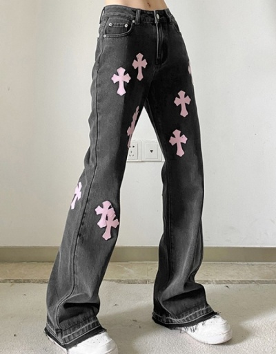  2022 Street Printing Straight Leg Jeans #795844 $37.33 USD, Wholesale Fashion Jeans