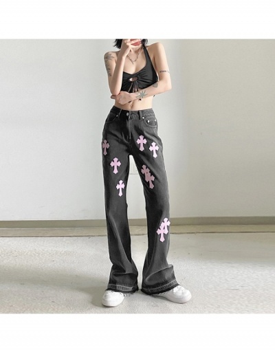 Replica  2022 Street Printing Straight Leg Jeans #795844 $37.33 USD for Wholesale