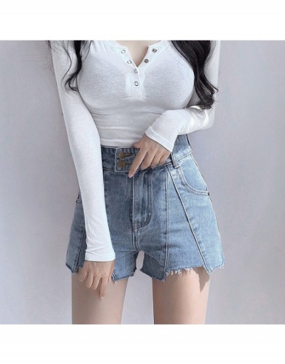 Trendy Street Blue High Waist Ladies Denim Shorts #795846 $21.84 USD, Wholesale Fashion Jeans