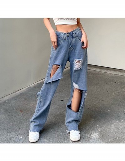 Fashion Denim Raged Hem Ripped Women's Jeans #795849 $30.94 USD, Wholesale Fashion Jeans