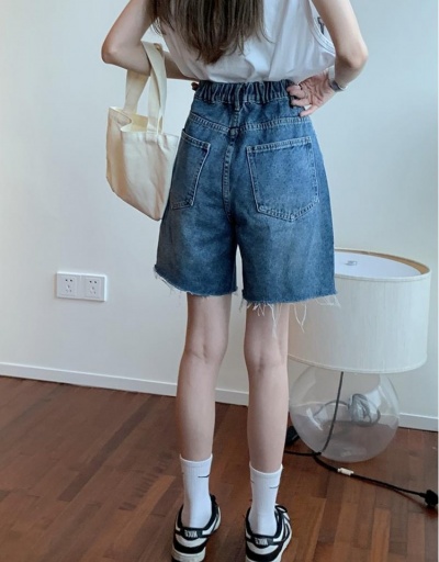 Replica  Loose Ripped Irregular High Waist Short Jeans #795853 $29.84 USD for Wholesale