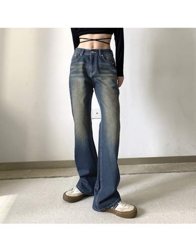  2022 Fashion  Flared Legs Denim Jeans #795854 $23.78 USD, Wholesale Fashion Jeans