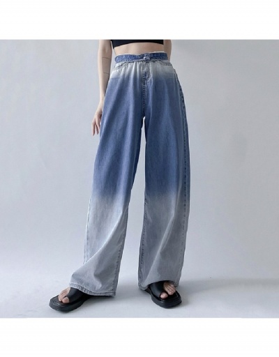  Summer Gradient Color  Wide Leg Denim Pants #795856 $31.54 USD, Wholesale Fashion Jeans