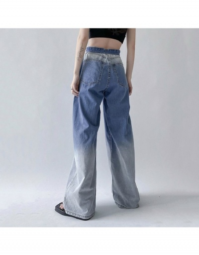 Replica  Summer Gradient Color  Wide Leg Denim Pants #795856 $31.54 USD for Wholesale