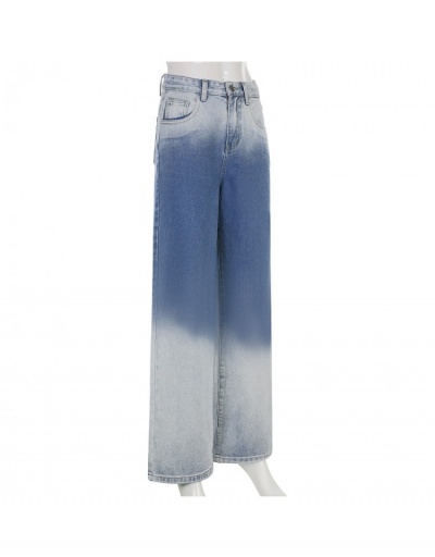 Replica  Summer Gradient Color  Wide Leg Denim Pants #795856 $31.54 USD for Wholesale